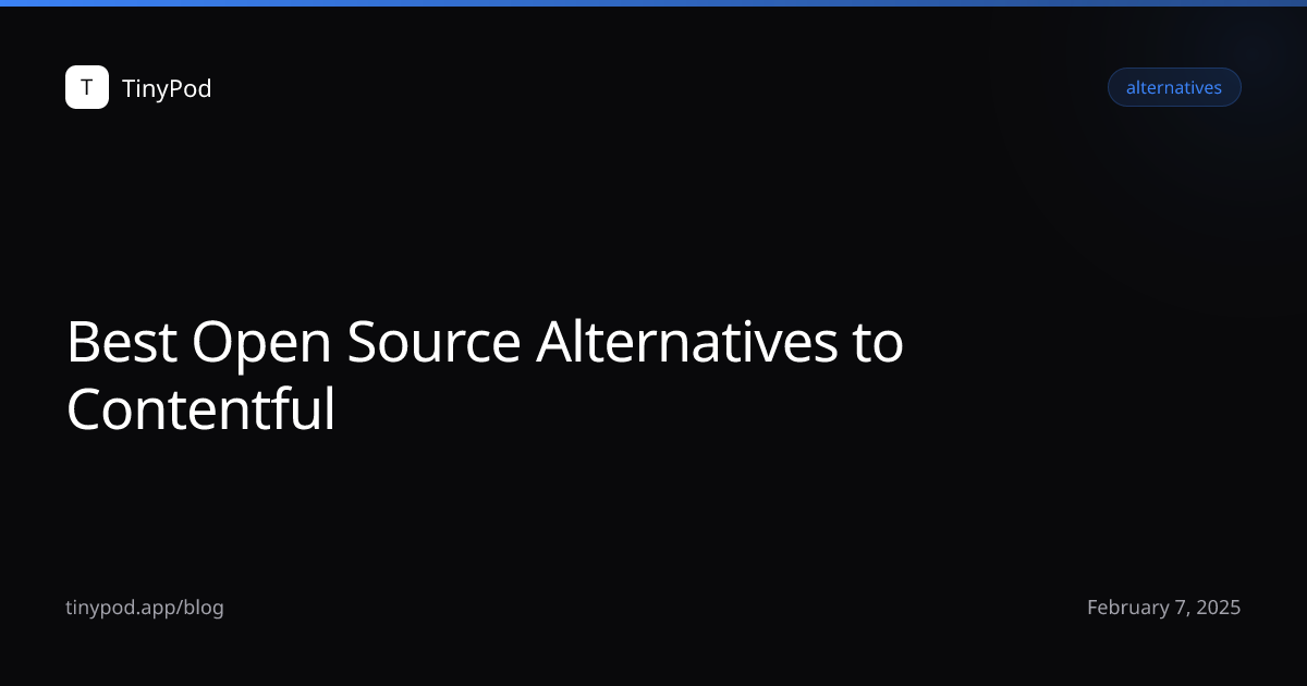 Best Open Source Alternatives to Contentful
