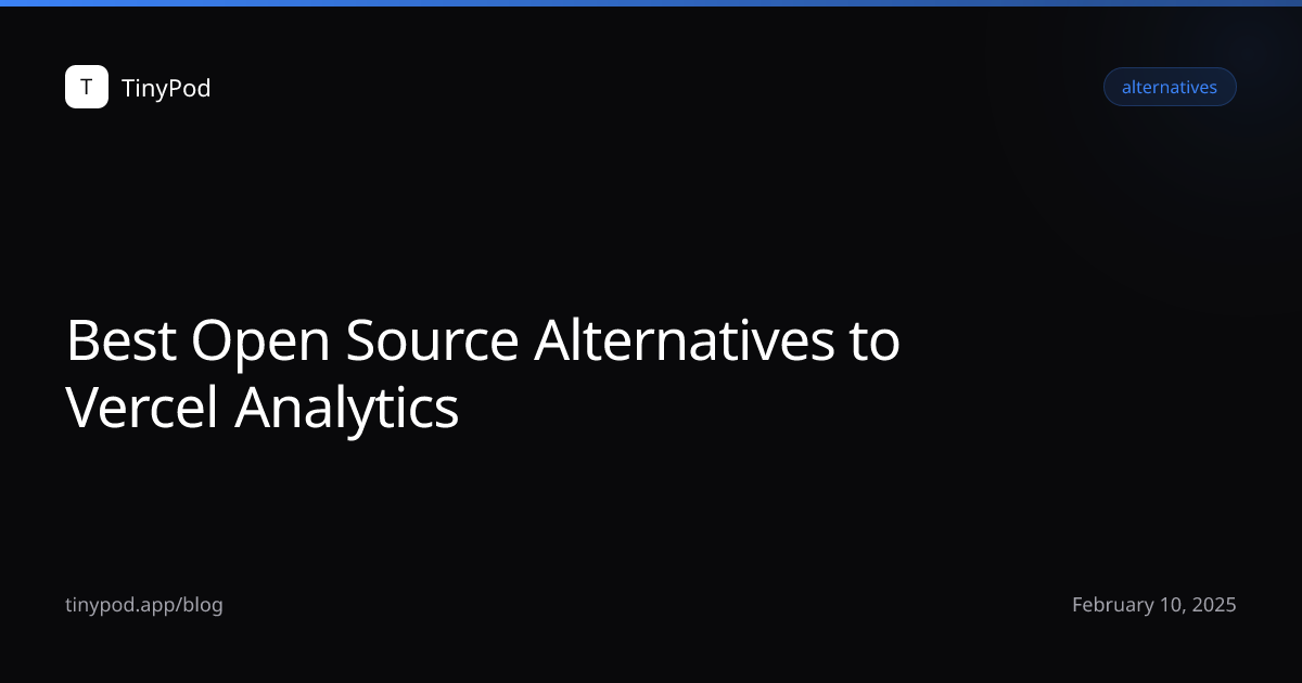 Best Open Source Alternatives to Vercel Analytics