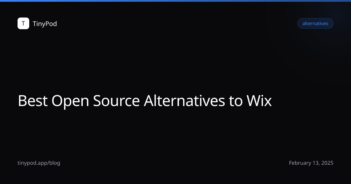 Best Open Source Alternatives to Wix