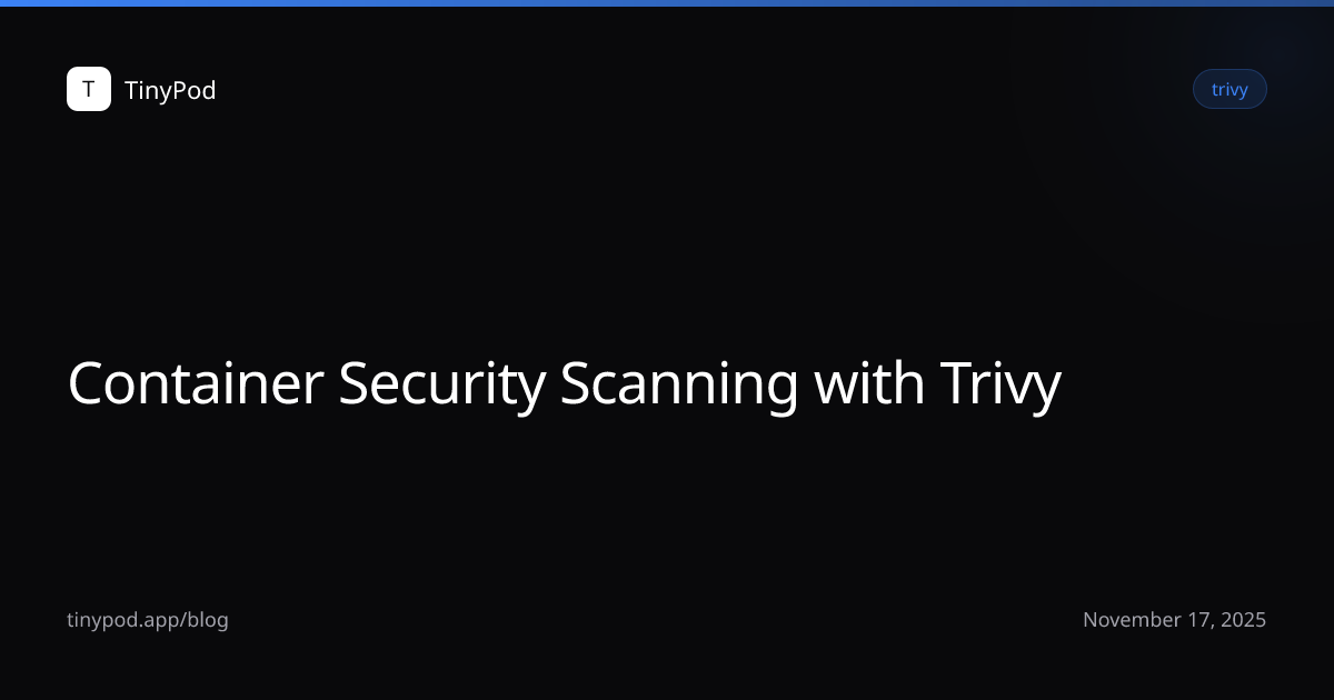 Container Security Scanning with Trivy