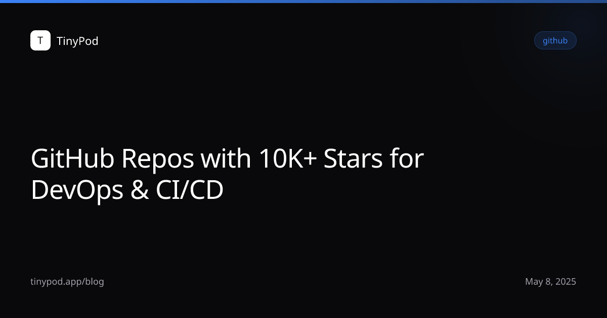 GitHub Repos with 10K+ Stars for DevOps & CI/CD