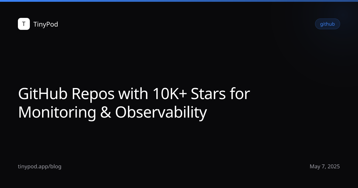 GitHub Repos with 10K+ Stars for Monitoring & Observability