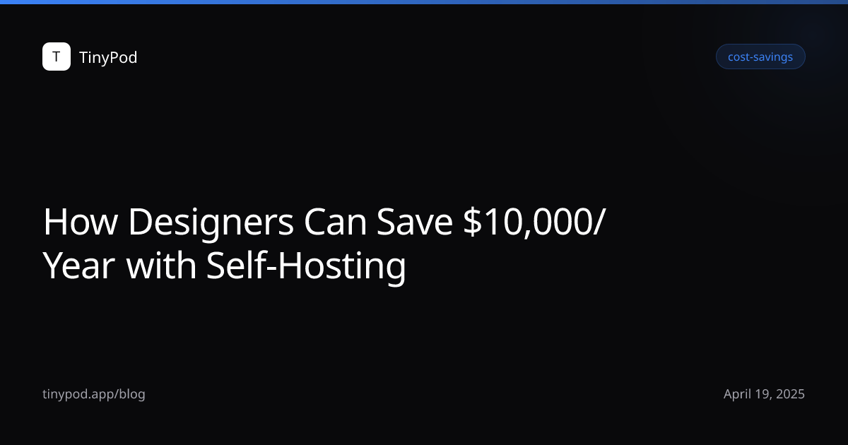 How Designers Can Save $10,000/Year with Self-Hosting