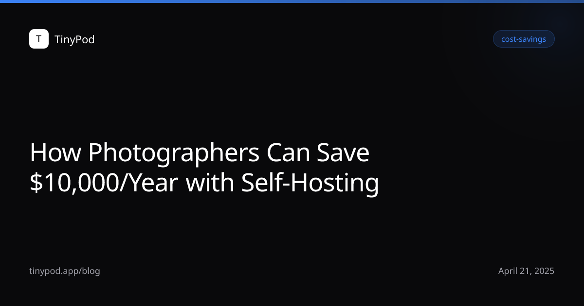 How Photographers Can Save $10,000/Year with Self-Hosting