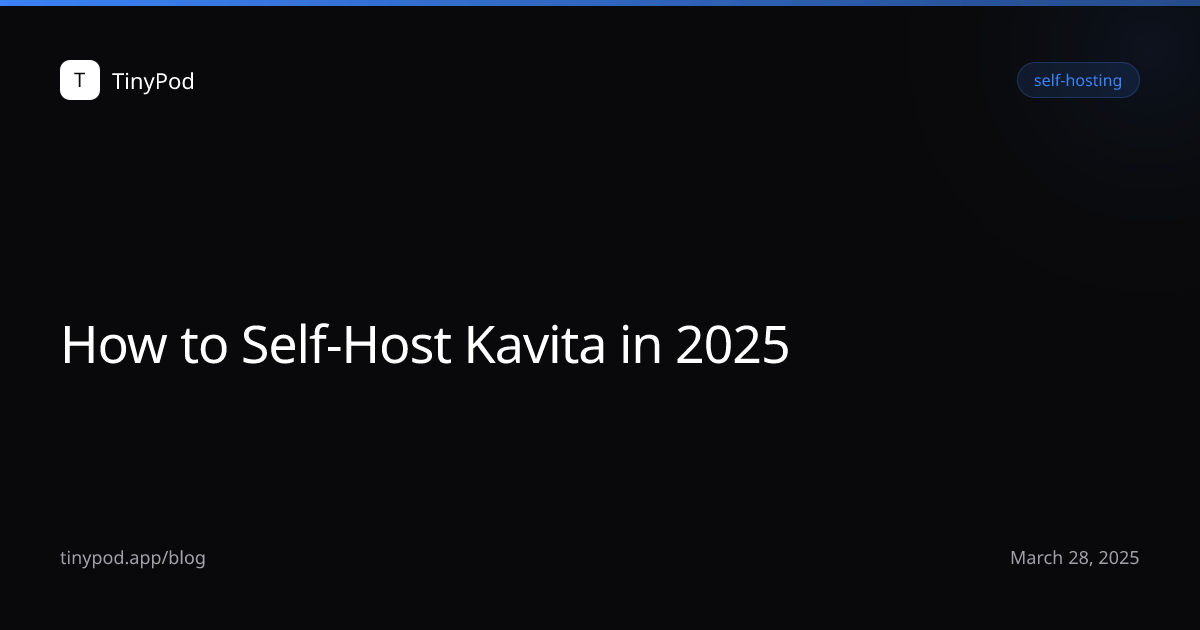 How to Self-Host Kavita in 2025