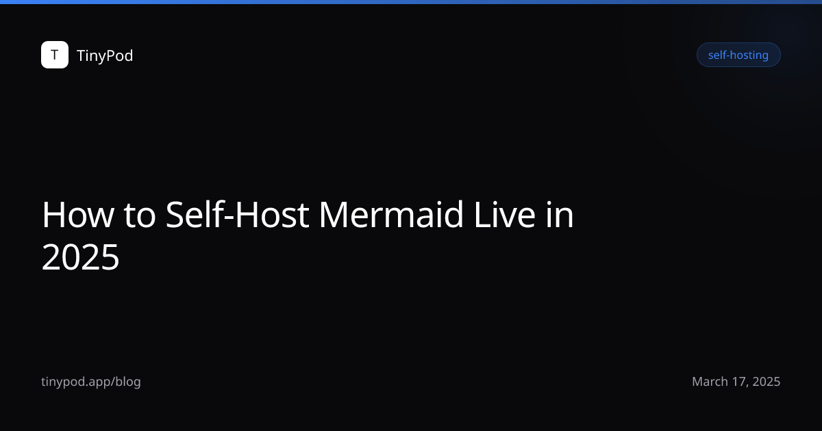 How to Self-Host Mermaid Live in 2025