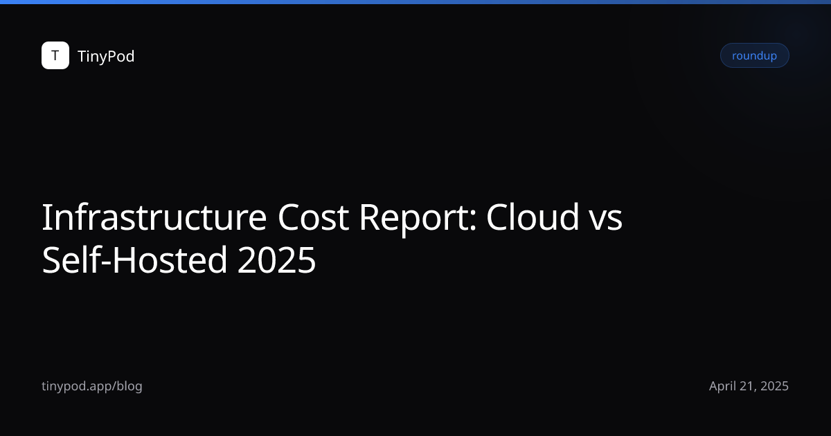 Infrastructure Cost Report: Cloud vs Self-Hosted 2025
