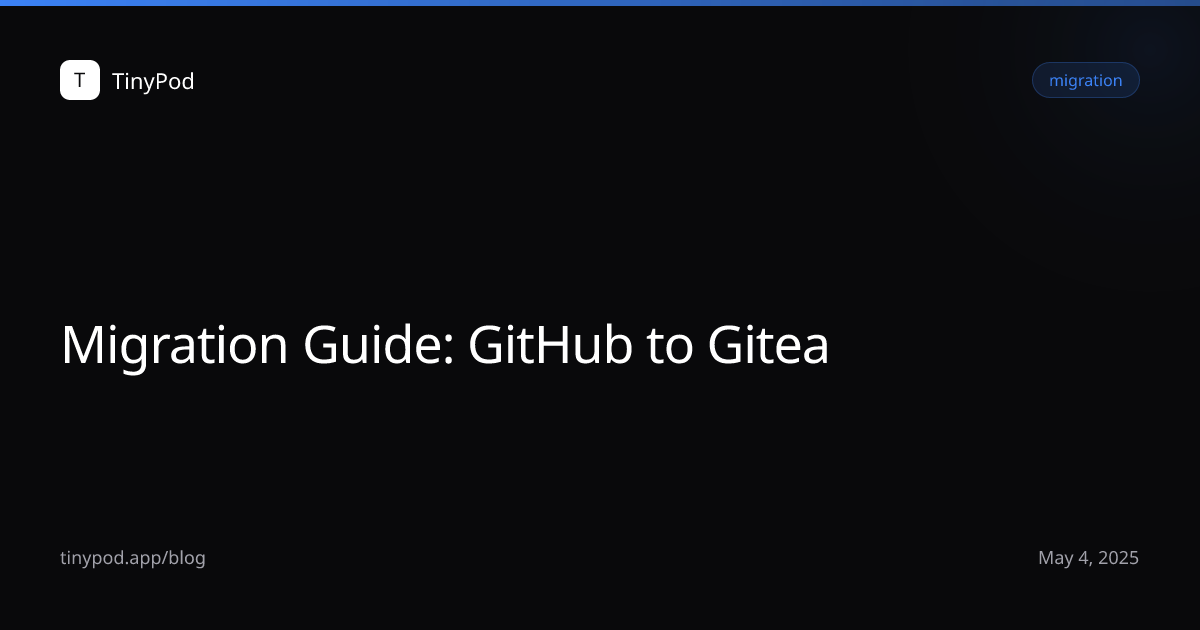 Migration Guide: GitHub to Gitea