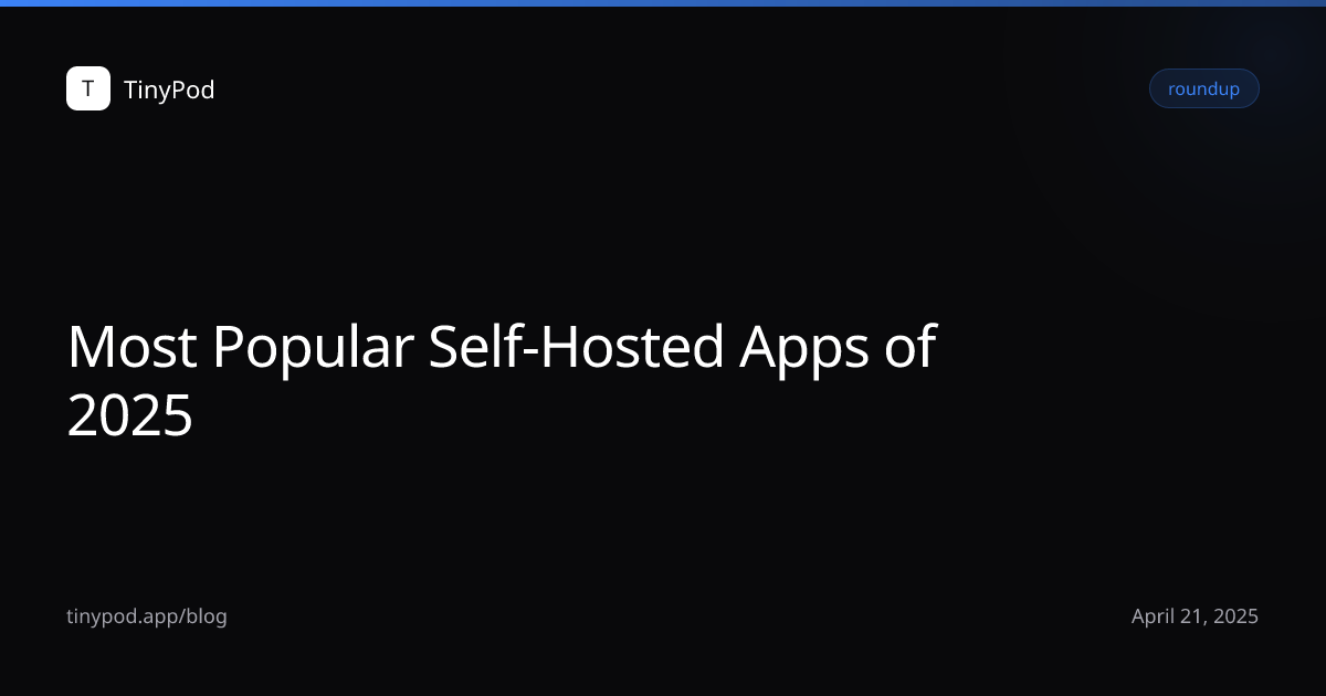 Most Popular Self-Hosted Apps of 2025