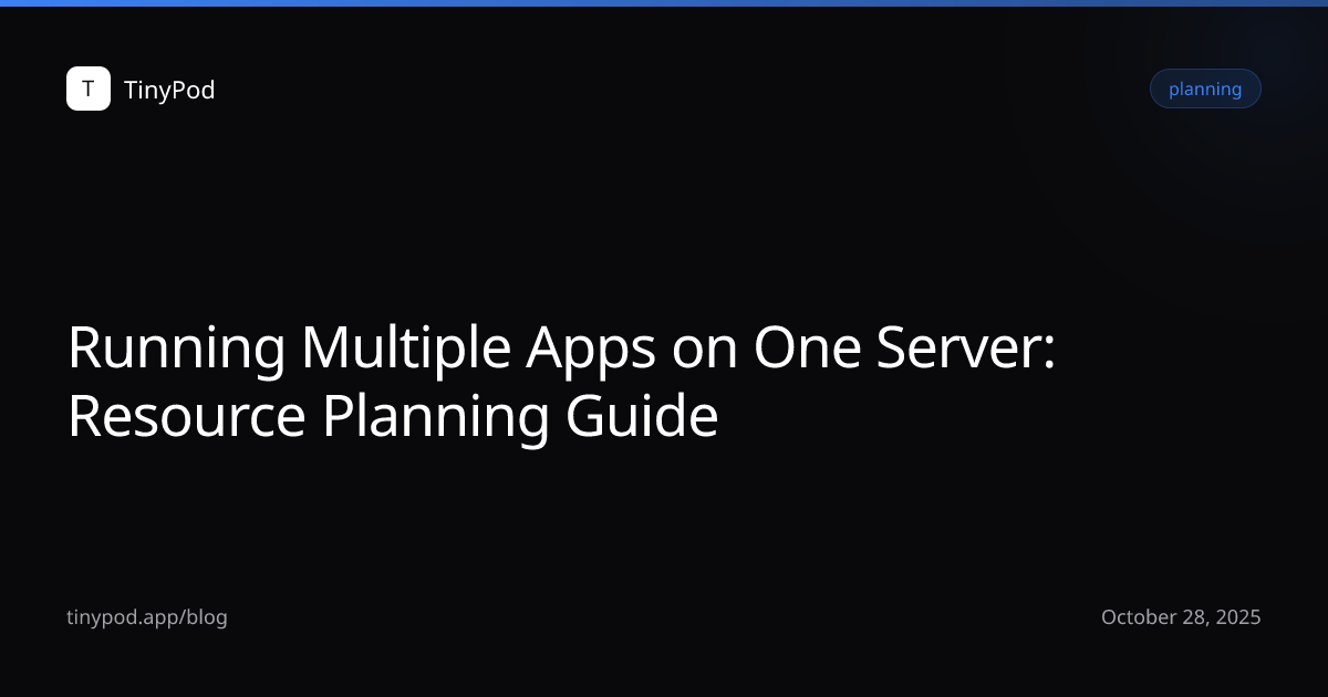 Running Multiple Apps on One Server: Resource Planning Guide