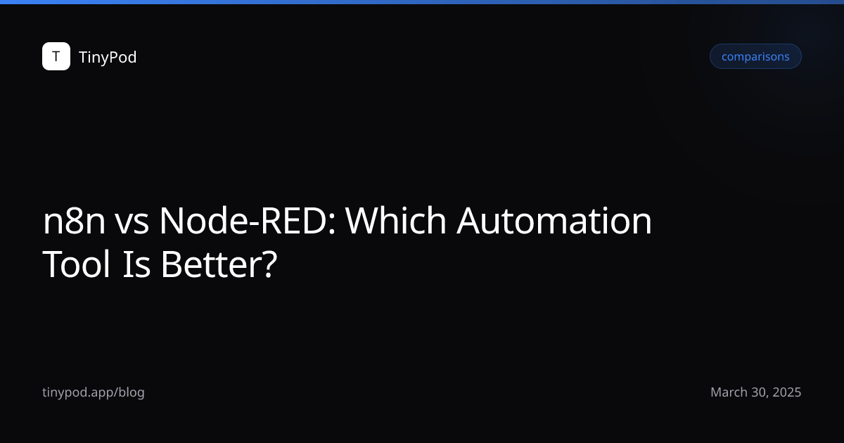 n8n vs Node-RED: Which Automation Tool Is Better?