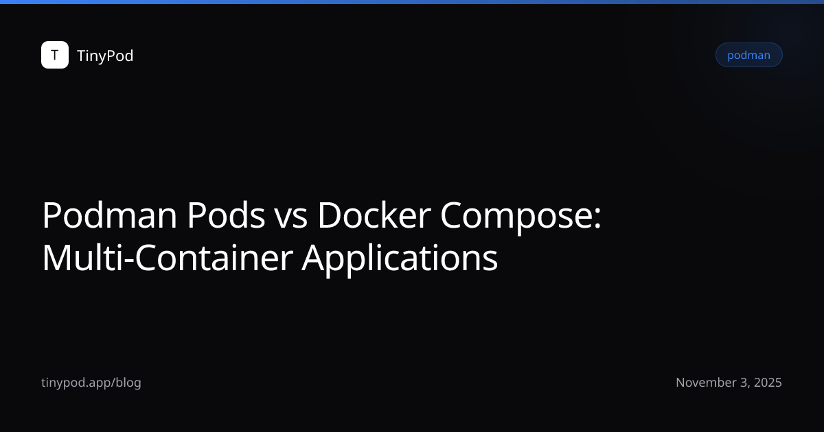 Podman Pods vs Docker Compose: Multi-Container Applications