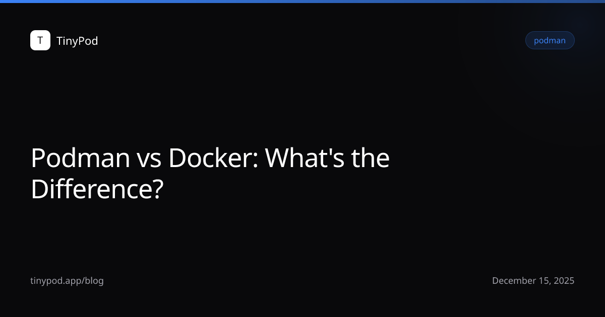 Podman vs Docker: What's the Difference?