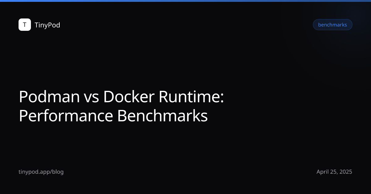 Podman vs Docker Runtime: Performance Benchmarks