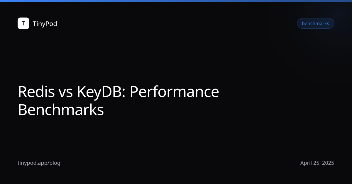 Redis vs KeyDB: Performance Benchmarks