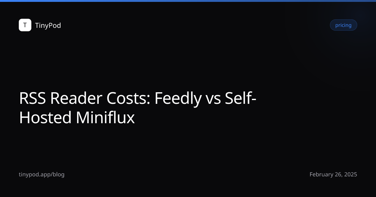 RSS Reader Costs: Feedly vs Self-Hosted Miniflux