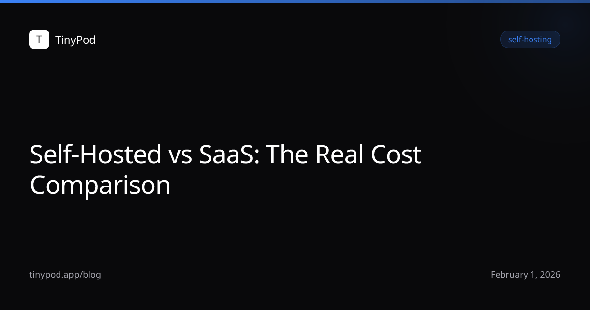 Self-Hosted vs SaaS: The Real Cost Comparison