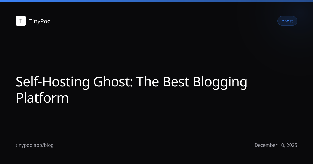 Self-Hosting Ghost: The Best Blogging Platform
