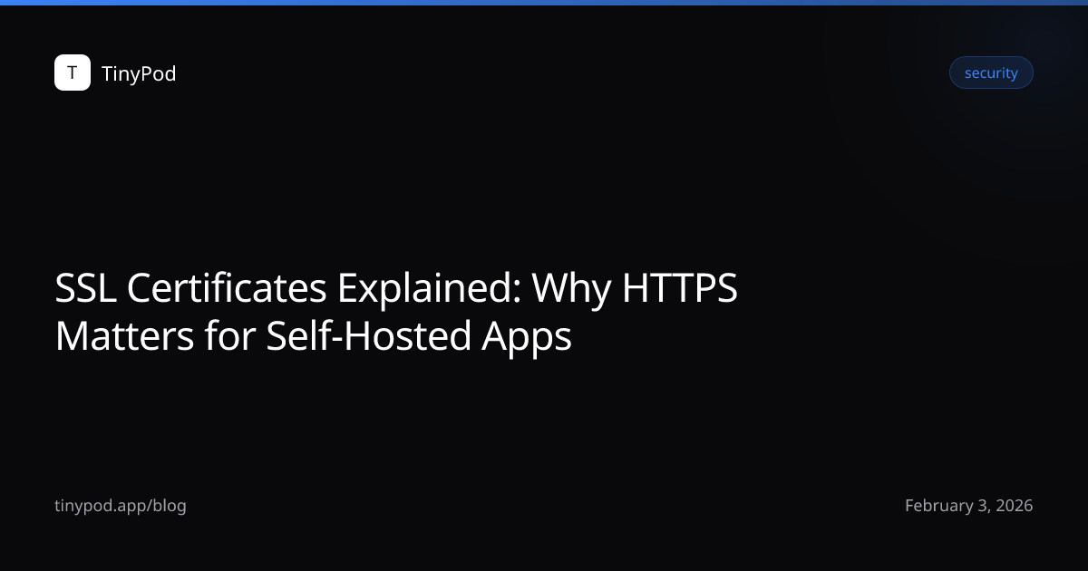 SSL Certificates Explained: Why HTTPS Matters for Self-Hosted Apps