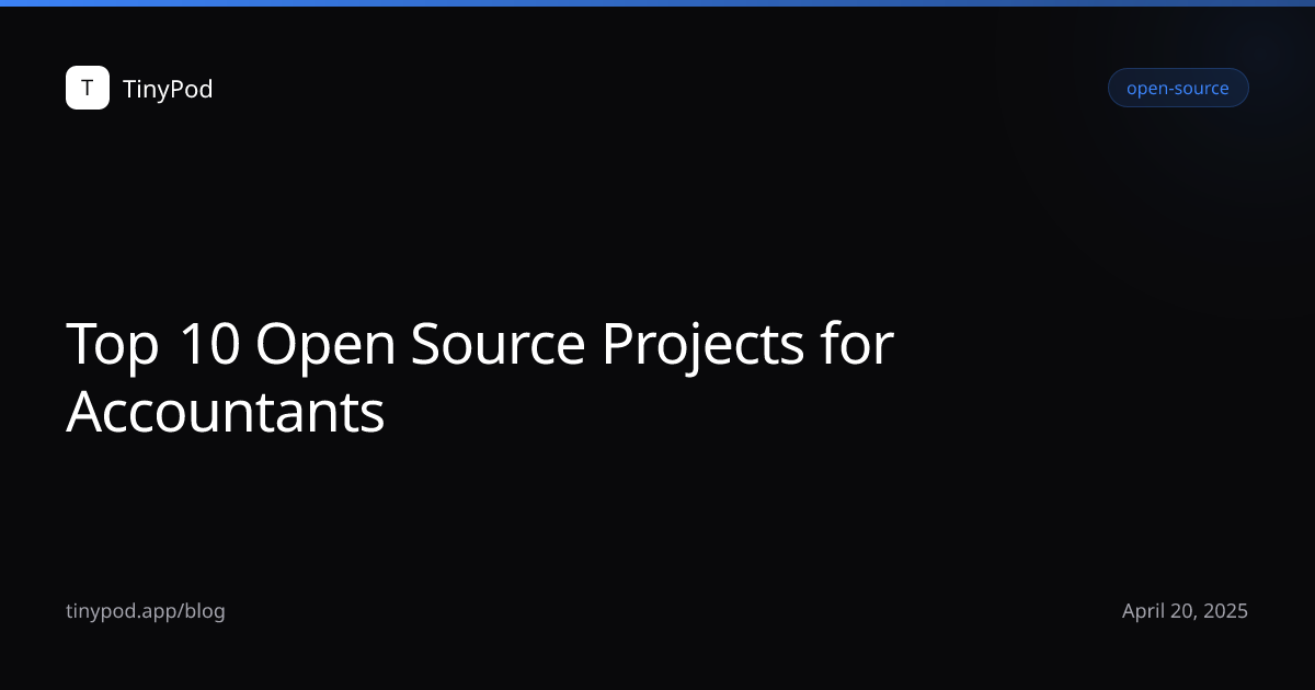Top 10 Open Source Projects for Accountants