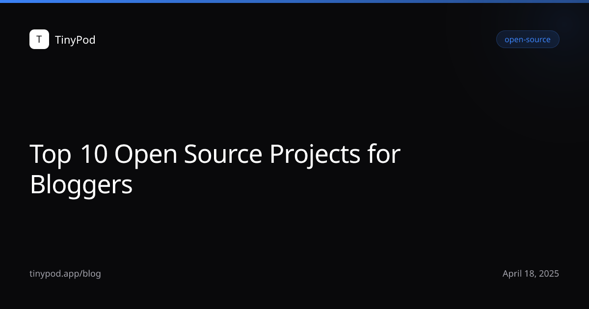 Top 10 Open Source Projects for Bloggers