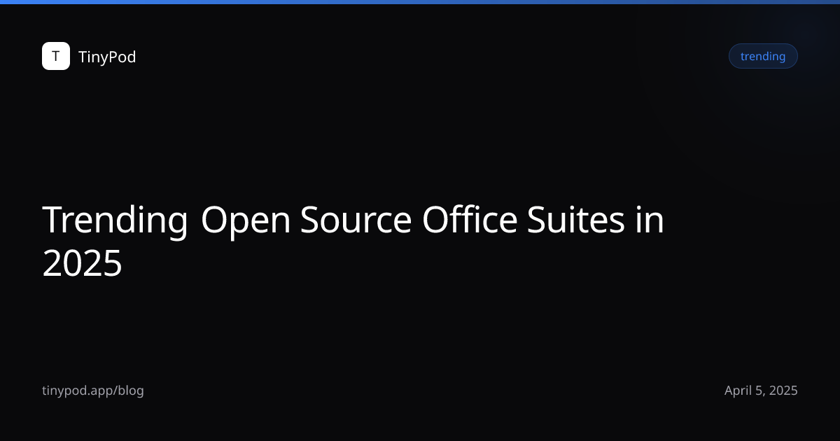 Trending Open Source Office Suites in 2025