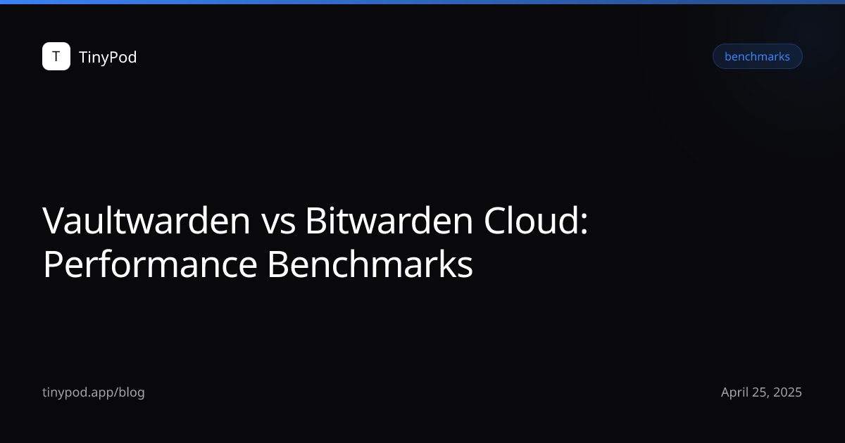 Vaultwarden vs Bitwarden Cloud: Performance Benchmarks