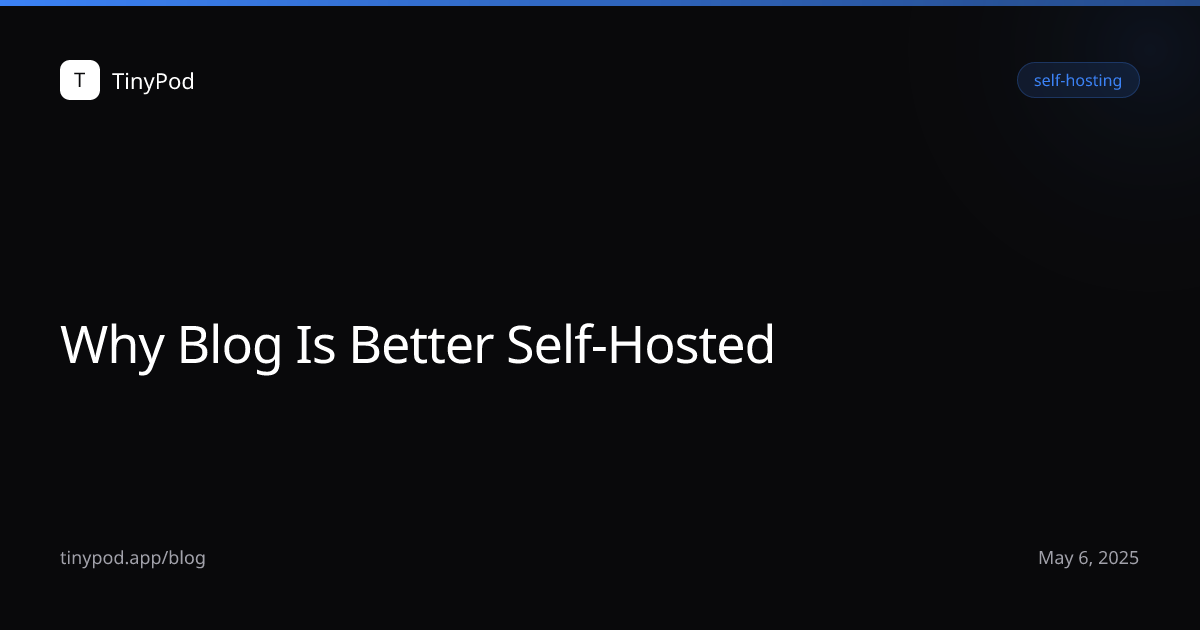 Why Blog Is Better Self-Hosted